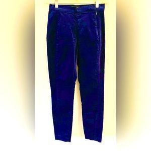 Banana Republic International Exclusive navy blue velvet leggings size 00P